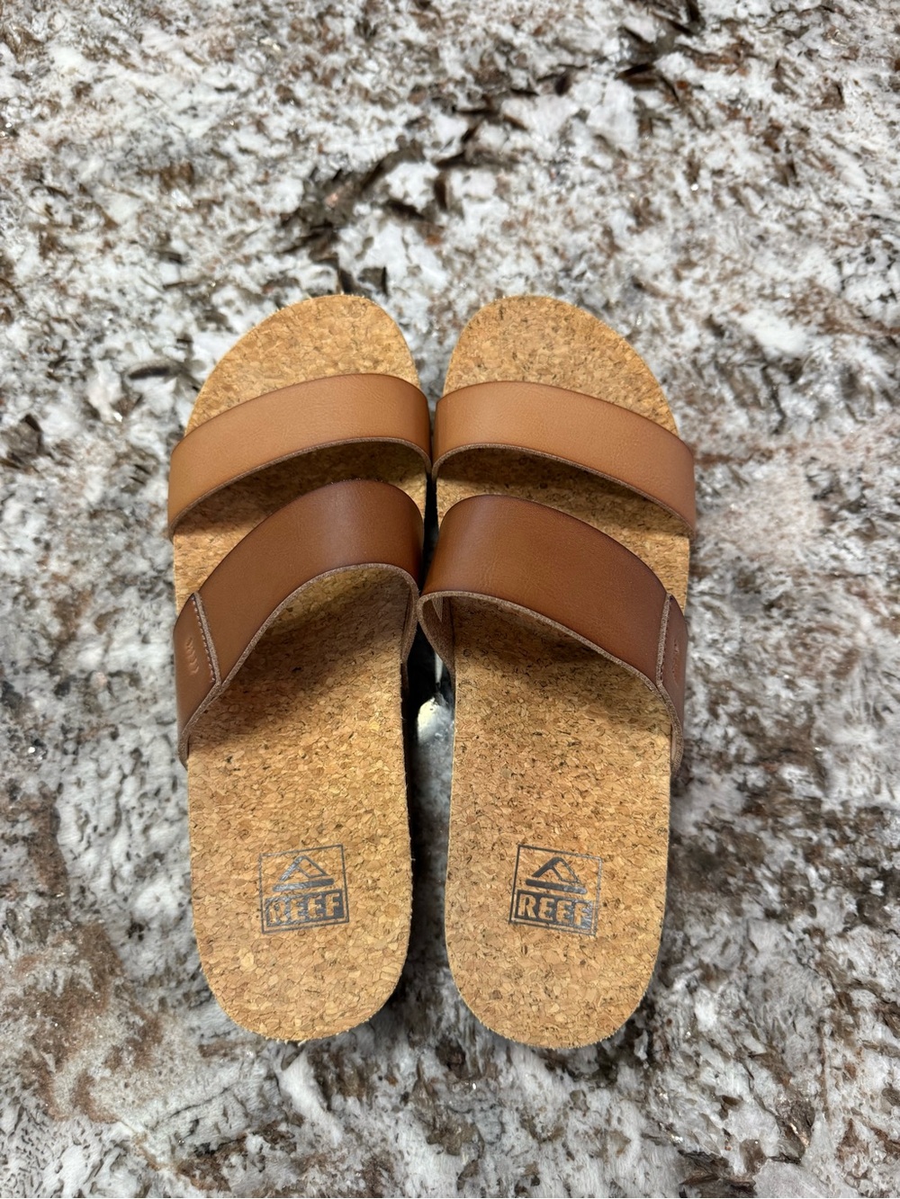 Reef Women’s Double-Strap Cork Slide Sandals - Brown/Tan - Picture 4 of 4